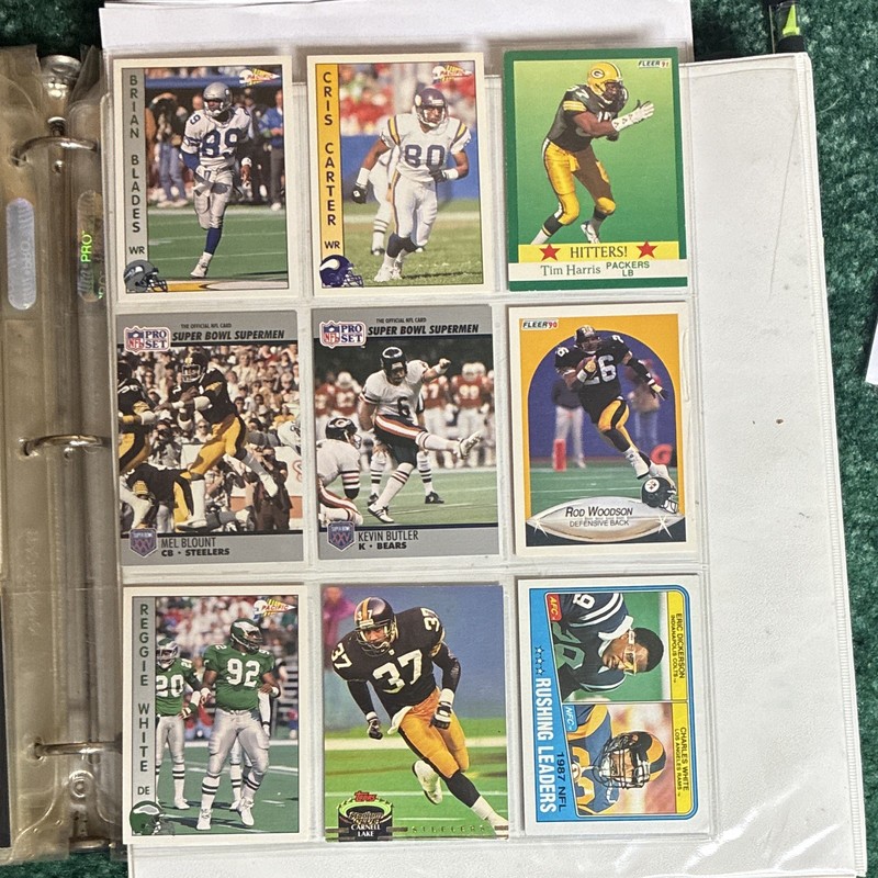 Fleer/Pro Set 1990 NFL Football Card Lot (9) Cris Carter Brian Blades