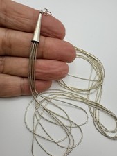 Liquid 925 - 5 Strand Silver Necklace - QT - Native American Jewelry