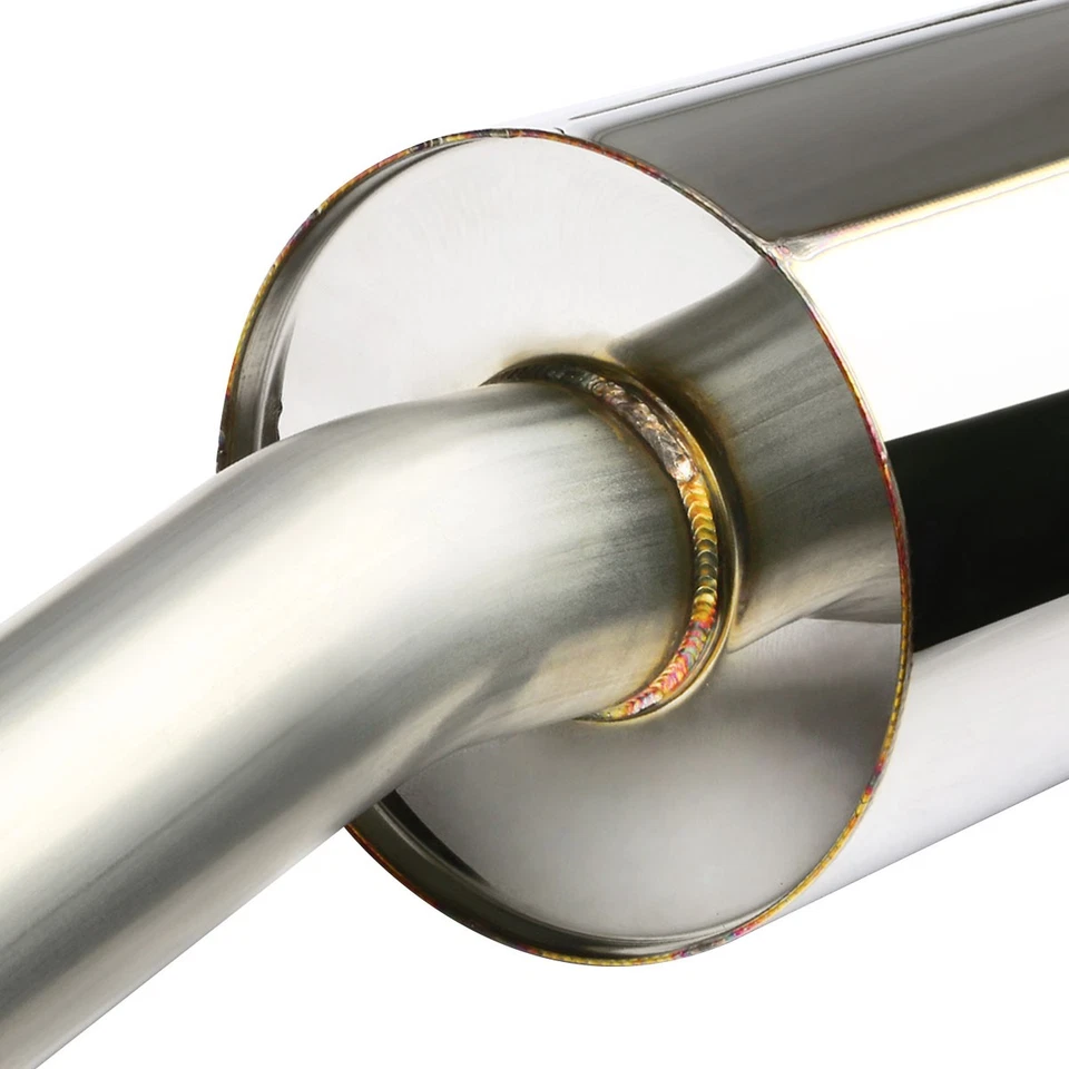 Para 97-01 Honda Prelude Base/Tipo SH Cupé 4" Punta Silenciador Enrollado Escape Catback Foto 4 de 4