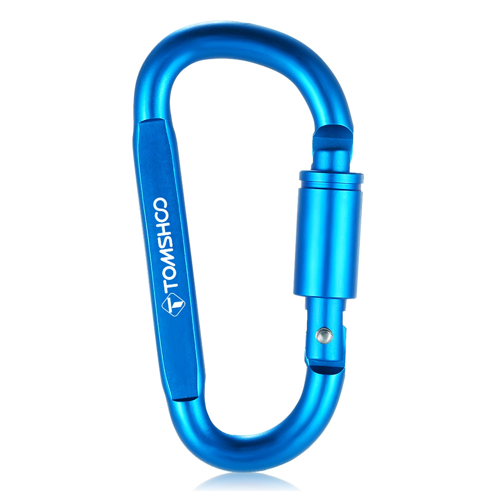 TOMSHOO 9 Pack Aluminum Alloy D-ring Locking Carabiner Clip Set Screw Lock Hangi