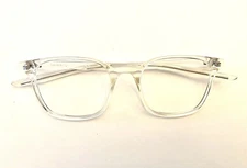 Nike Eyeglasses Frames 7124 900 Crystal Clear Square Full Rim 50-19-145