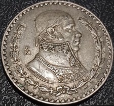 1958 Mexico 1 Un Peso Silver Coin km#459 B57