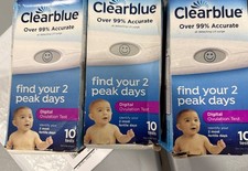 Lot of 2 New Clearblue Digital Ovulation Test - 10 Tests Each Box Exp 02/28