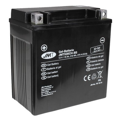 JMT Gel Batterie YTX20CH-BS 12 V 18 Ah 270 A 151 x 87 x 161 mm