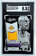 /99 Kareem Abdul-Jabbar Patch GAME WORN SGC 8.5 2015-16 Absolute Heroes Material