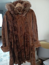 manteau fourrure vison rasé couleur Camel Pierre Cardin 