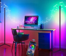 LED Floor Light RGB Colour Changing Minimalist Mood Lamp Corner Stand 59in Tall