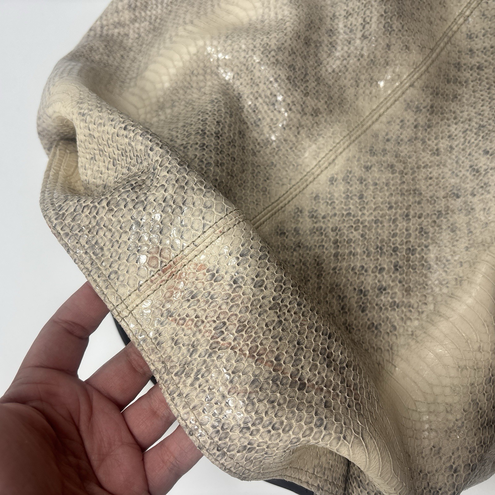 Furla Slouchy Python Snake Leather Hobo Bag. Read Description — image 5