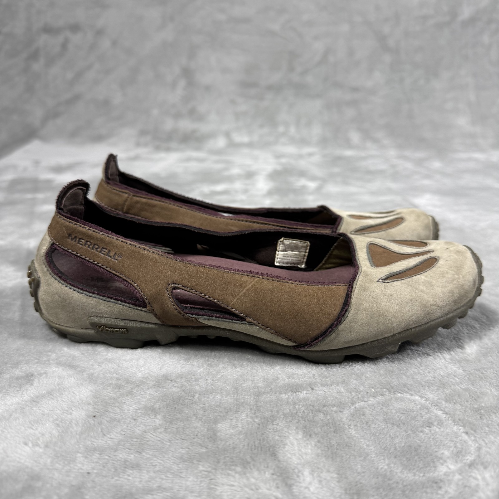 Scarpe Merrell donna taglia 8 ballerine scamosciate suola Vibram comode casual outdoor walki