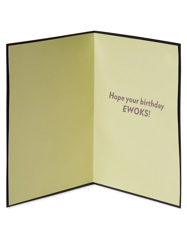 Papyrus Ewok Birthday Card Premium Leather Greeting Card For Star Wars Fans - Image 2 of 4