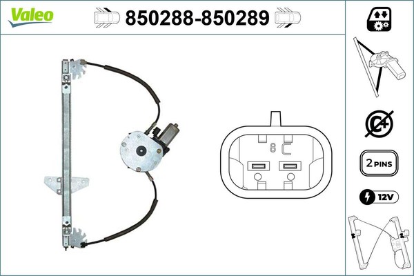 Valeo 850288 Fensterheber Vorne Links FüR Opel Suzuki-image