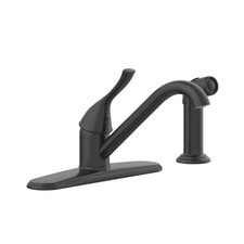 NEW Project Source WILEY Matte Black Single Handle Deck-mount Kitchen Faucet