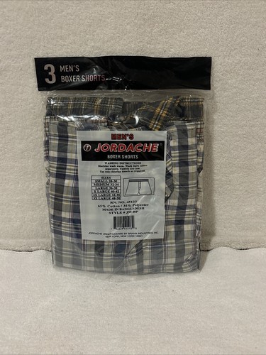 Vintage JORDACHE Men's Boxer Shorts XL NEW IN PACKAGE FREE SHIP - Picture 2 of 2