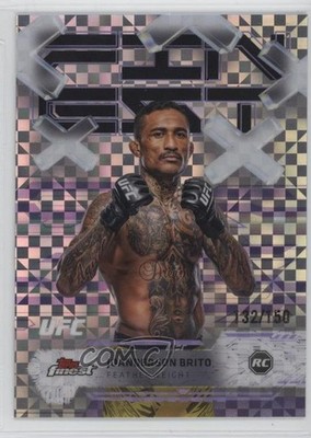 2025 Finest UFC Purple Checkerboard Refractor Joanderson Brito Rookie RC 10ps