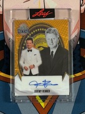 2026 Leaf Metal Presidents JEREMY RENNER AUTO Lazer 1/1 BILL CLINTON