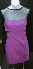 Asos purple & black Bodycon sexy strech Dress Size 14 