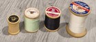 Lot Of 4 Vintage Clark's And Coats & Clark's Wooden Spools Various Sizes — photo 2