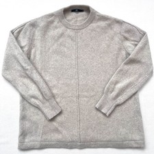 Jarbo Women's Sweater Wool Cashmere Mohair Size 2 (Medium) Tan Oatmeal Luxury