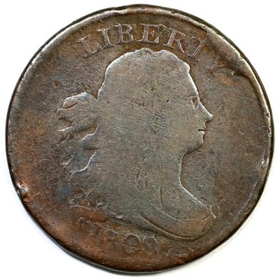1808/7 C-2 R-3 Draped Bust Half Cent Coin 1/2c