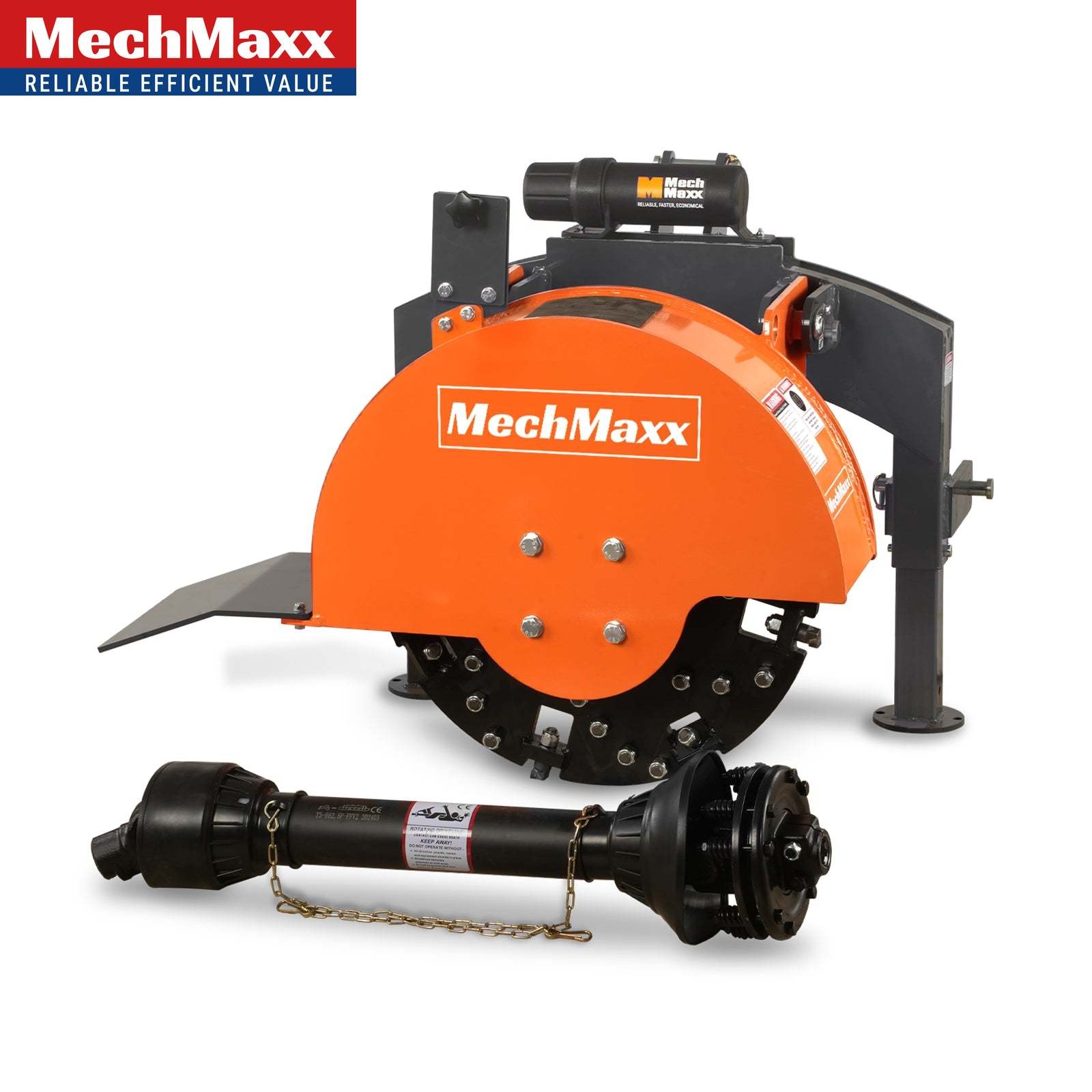 MechMaxx 3-Point PTO Stump Grinder For 15-45hp Tractor, 24'' Flywheel Dia, SG24