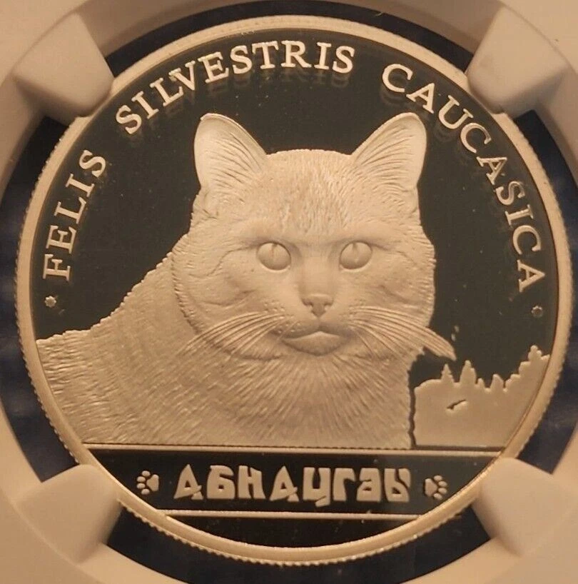 2021 RUSSIA 5A - FELIS SILVESTRIS CAUCASICA CAT - NGC PF69 UC - 1 OZ SILVER COIN - Image 2 of 4
