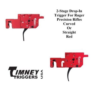 Timney Ruger Precision Rifle Two-Stage Drop-In Trigger, Red  STRAIGHT or CURVED 