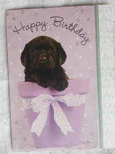 Black Lab Happy Birthday Card Special Day Puppy Labrador Retriever ADORABLE!