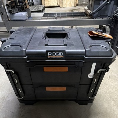 RIDGID Pro Gear System Gen 2.0 Stackable 2-Drawer Tool Box Black/Orange