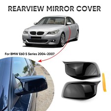2x Spiegelkappen Außenspiegel Glanz Schwarz Für BMW 5er E60 E61 04-07