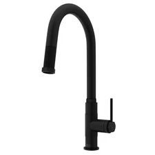 Vigo VG02035 Hart 1.8 GPM 18" H Single Handle 1 Hole Pre-Rinse - Black