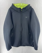 Nike Therma Sphere Training Jacket Mens 2XL Black Volt Hooded Tech Rare