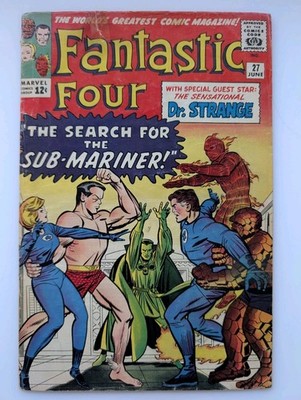 Fantastic Four 27 1st Dr Strange Crossover Key Silver Age Submariner 1964 Marvel