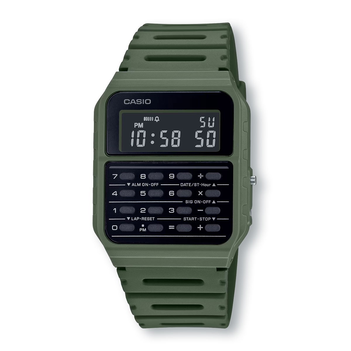 CASIO CA53WF-3B Calculator Green Digital Mens Watch