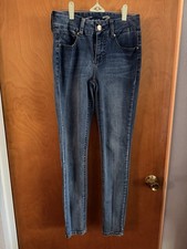 Seven7 Women  s Blue Medium Wash Skinny Slim Fit Stretch Denim Jeans Size 7