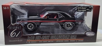 1970 Dodge Challenger R/T Highway 61 Diecast 1:18 Scale - Black