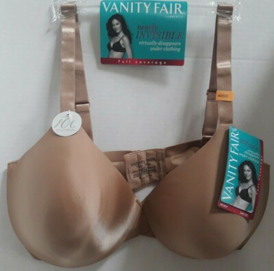 NWT Vanity Fair Full-Coverage Nearly Invisible Bra 75201 Totally Tan Size 40DD