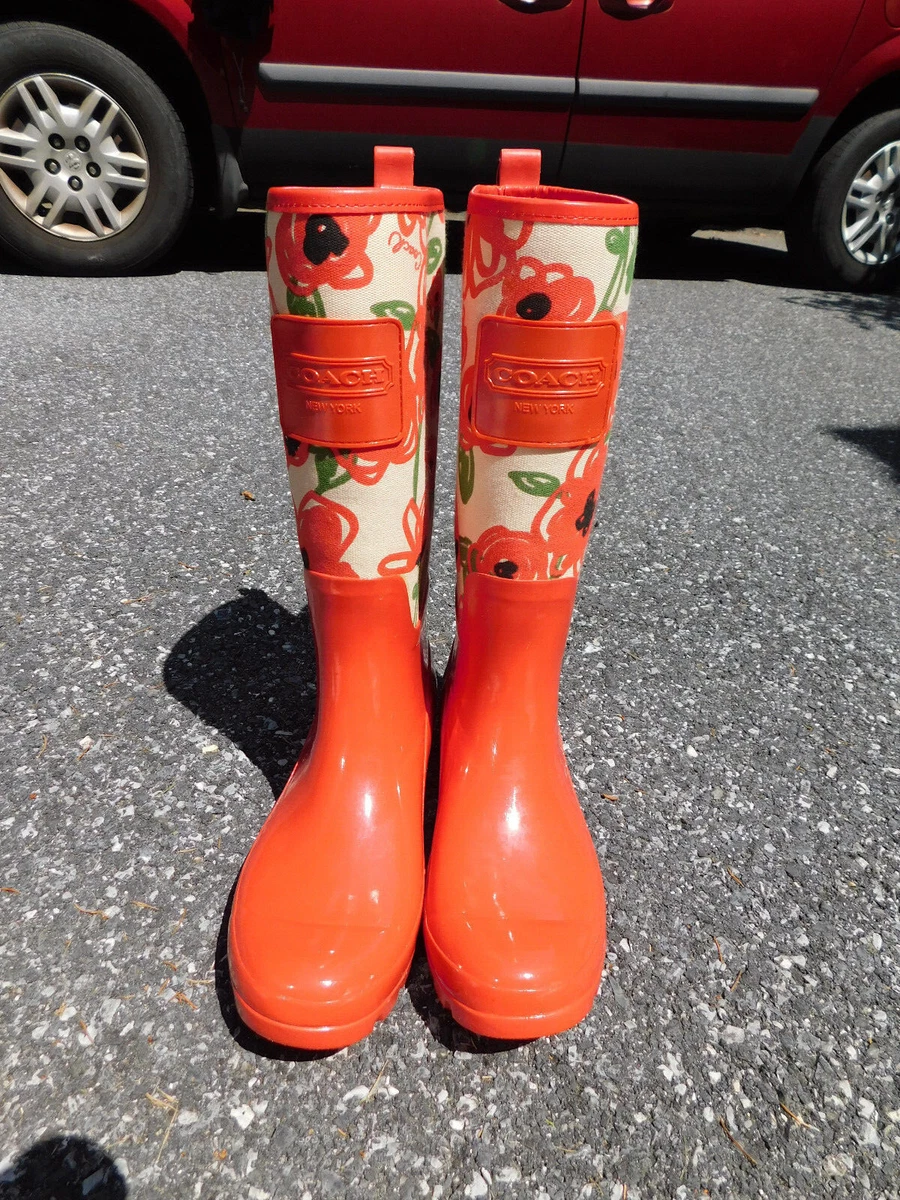Coach top floral boots