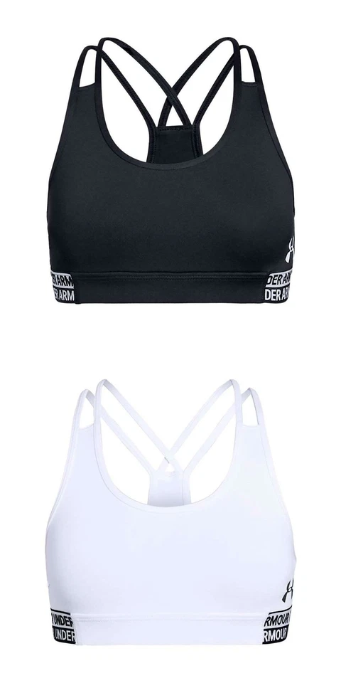 NUEVO Sujetador deportivo Under Armour para niñas Heatgear Armour ligero espalda deportiva bralette Foto 2 de 2