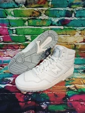 New Balance 650R White/White Gray Cream Leather Shoes Sneakers Men's Size 9.5 D