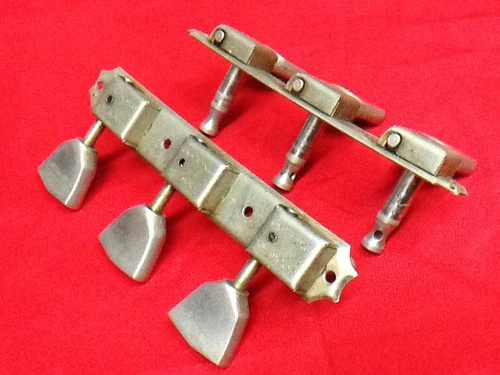 VINTAGE 1970 USA GIBSON DELUXE KLUSON GUITAR TUNER SET NICKEL  1971 1972