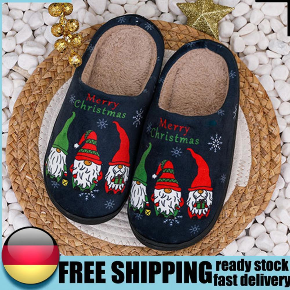 APL Babbo Natale nano soffice pelliccia pantofole comode scarpe sfocate da interno carine per uomo donna