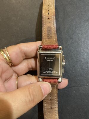 Coach Tan Signature Canvas Square Chronograph Watch Coach Women main image 3