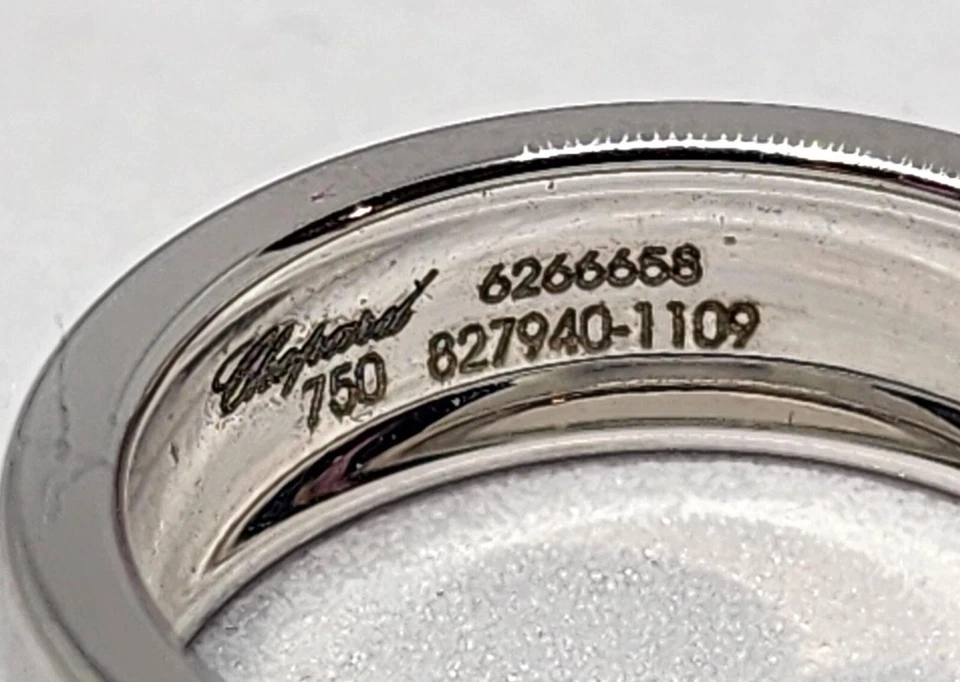 Anillo Chopard Chopardissimo Signature Oro Blanco 18k 750 Talla 6 Foto 4 de 4