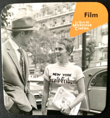 JEAN SEBERG & JEAN-PAUL BELMONDO: A END DE SOUFFLE, RARE MOVIE CARD COLLECTOR