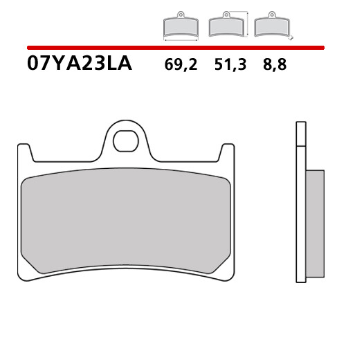 Plaquettes De Frein Arrière Brembo 07HO36SP Pour Yamaha MT-07 / Tracer 700 ABS (2016-2020)