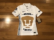 New XS Nike Pumas UNAM 2021/22 Home Soccer Futbol White Jersey CV8192-100 Women