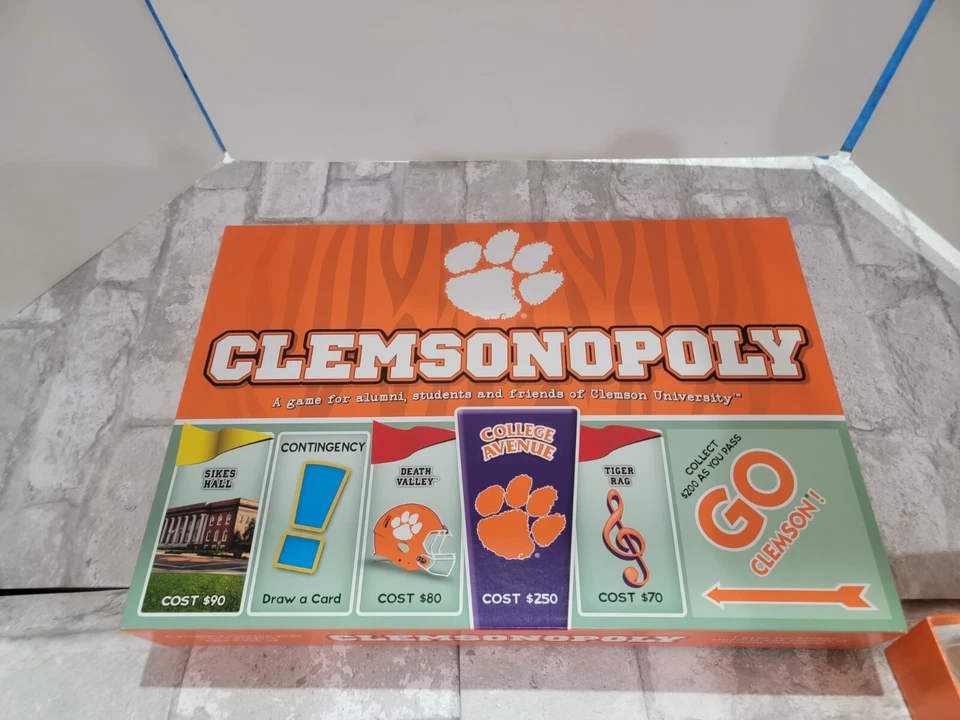 Clemsonopoly Monopoly Board Game Clemson University Cheeto Bowl Complete Petwer - Image 2 of 4