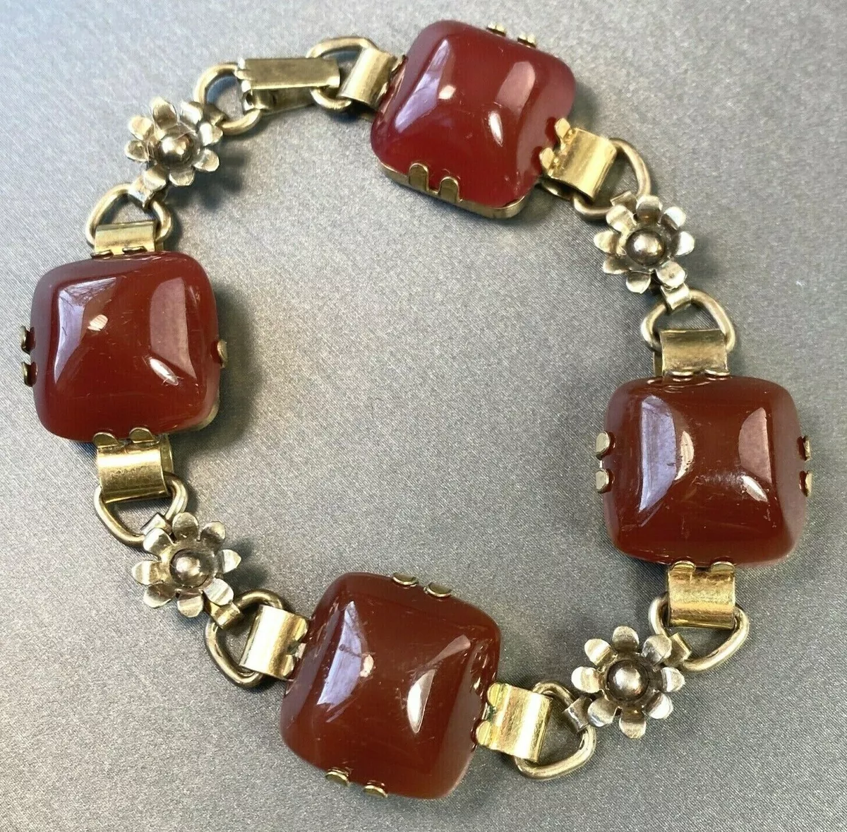 Blossom tiger's eye and carnelian bracelet, Louis Vuitton