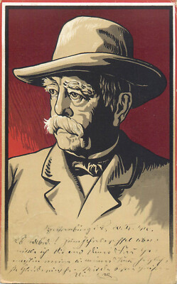 A loyal German servant Otto von Bismarck portrait with hat 1899