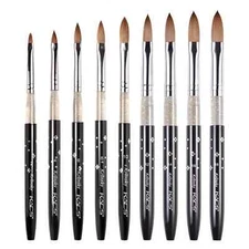 KADS 5/10pcs Kolinsky Acrylic Nail Brush Set Brushes Art Tools No,2,4,6,8,10